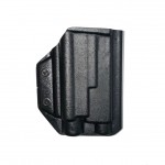 Компактная поясная кобура Glock 17 c Olight Baldr Pro, черная, кайдекс с выбором крепления [STRIKE GEAR]